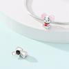 Original Copper Charms Luxury Cute Pink Mouse Beads Fit Bracelet Diy Women Making Delicate Gift Jewelry