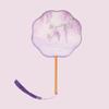 Double-Sided Classical Fan, Ancient Style Semi-Transparent Round Fan with Tassels, Women's Ancient Costume Hanfu Cheongsam Silk Fan
