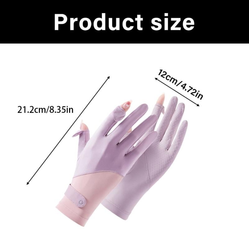 Ice Silk Driving Cycling Gloves Breathable Light Weight Sports Glove Nonslip Lady Thin Bicycles Riding Gloves Enduring