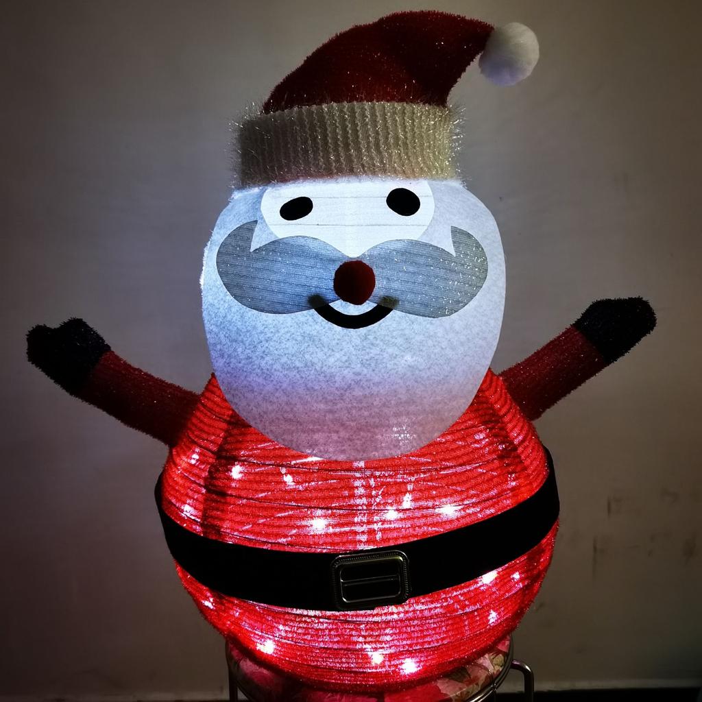 Christmas Snowman Decoration With LED Light 1.98FT Collapsible Christmas Snowman Santa Decor For Indoor Outdoor