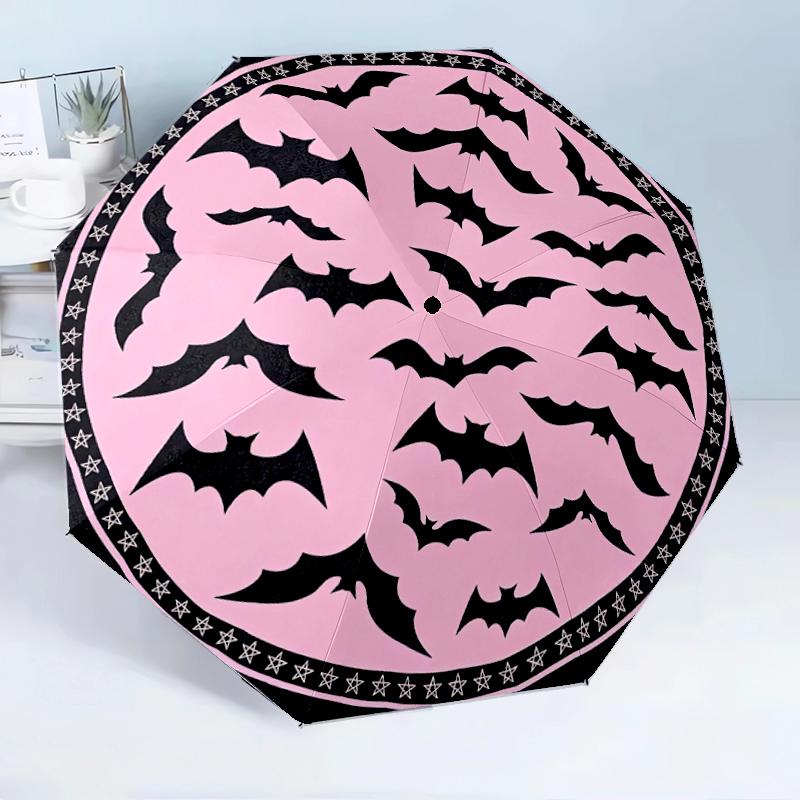 Fantasy Bat Artwork 8-Frame for Travel, camping, Casual Lightweight Portable Umbrella, Essential for every family Holidays Birthday Gift