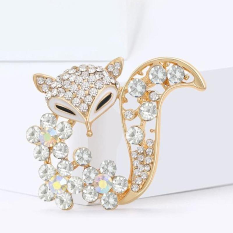 

Simple Fashion Fox Brooches For Women Clothing Sweater Coat Jewelry Accessries Gifts A3