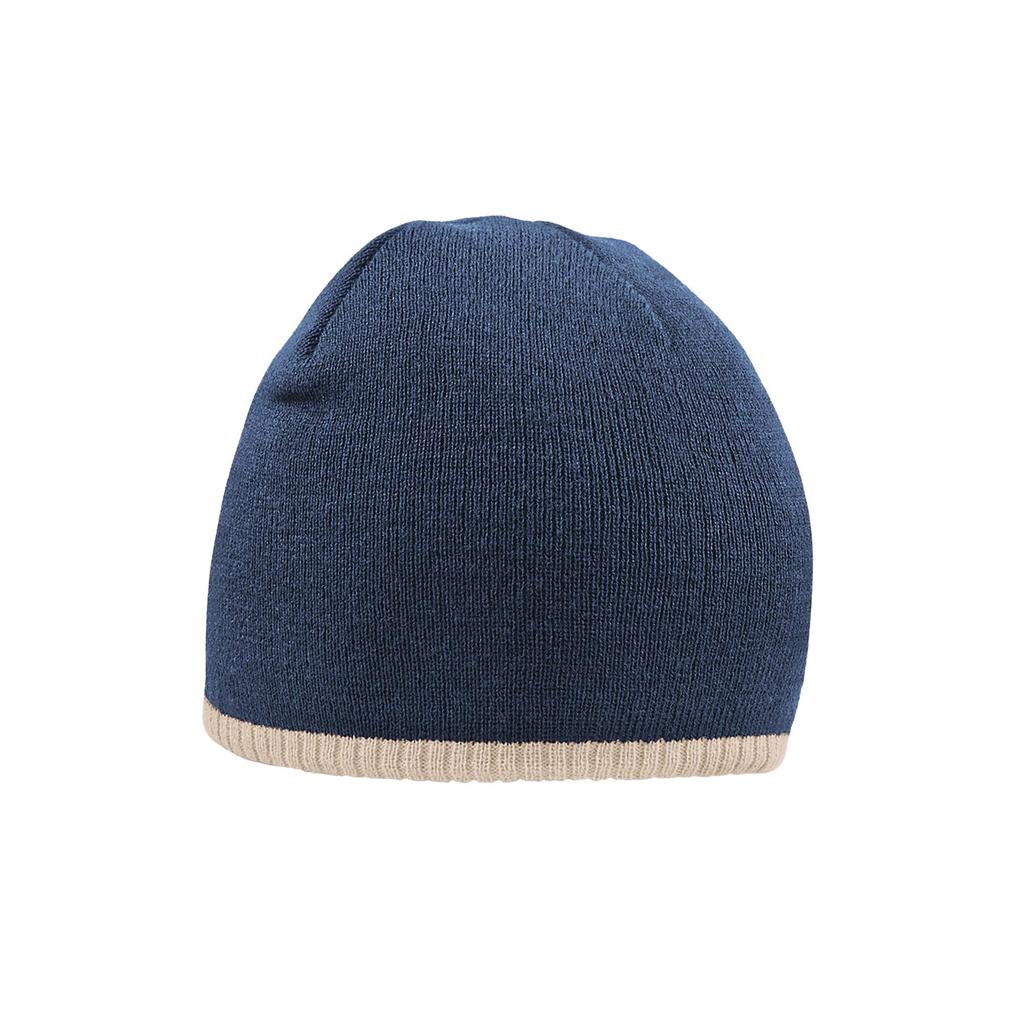 Unisex Adult Two Tone Knitted Beanie