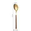 Ins tableware Internet celebrity 304 stainless steel knife and fork imitation wood grain handle steak knife and fork gift box set dessert spoon