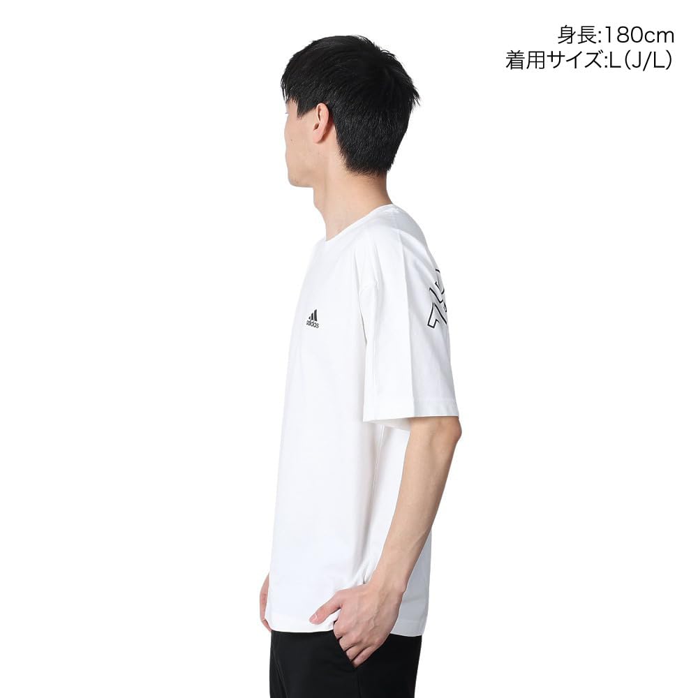 Adidas Short Sleeve Word White Size L Men's T-Shirt, JSY30, (IM8769),