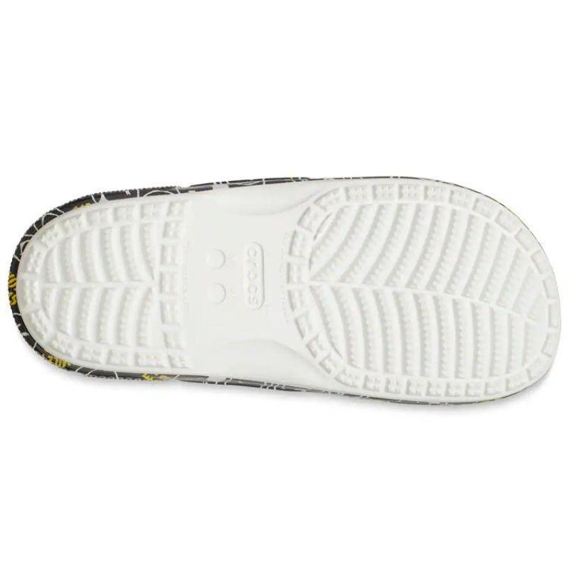 Smiley X Crocs Chanclas Planas Deportivas de Exterior Clásicas Co-branded Negro Amarillo 207207-94S
