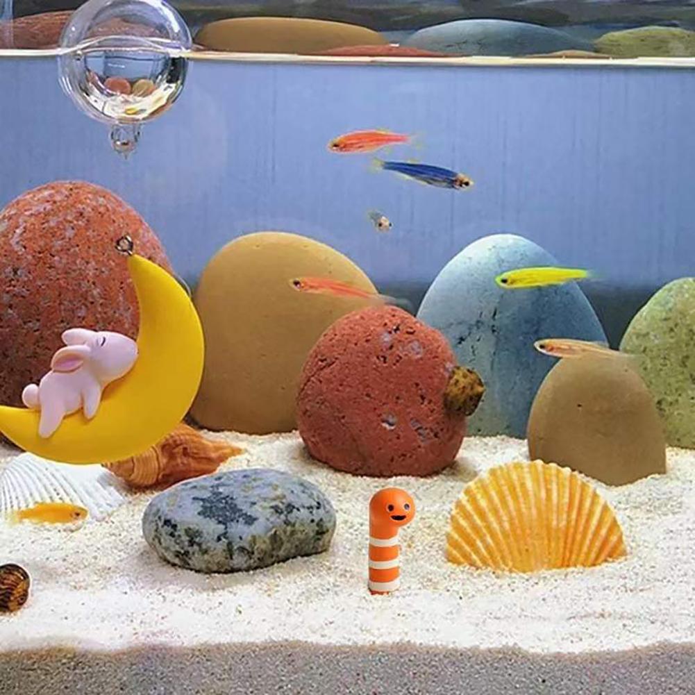 1Pc Aquarium Decor Accessories Cute Cartoon Moray Eel Fish Tank Decoration Home Desktop Ornaments Landscaping Decoration