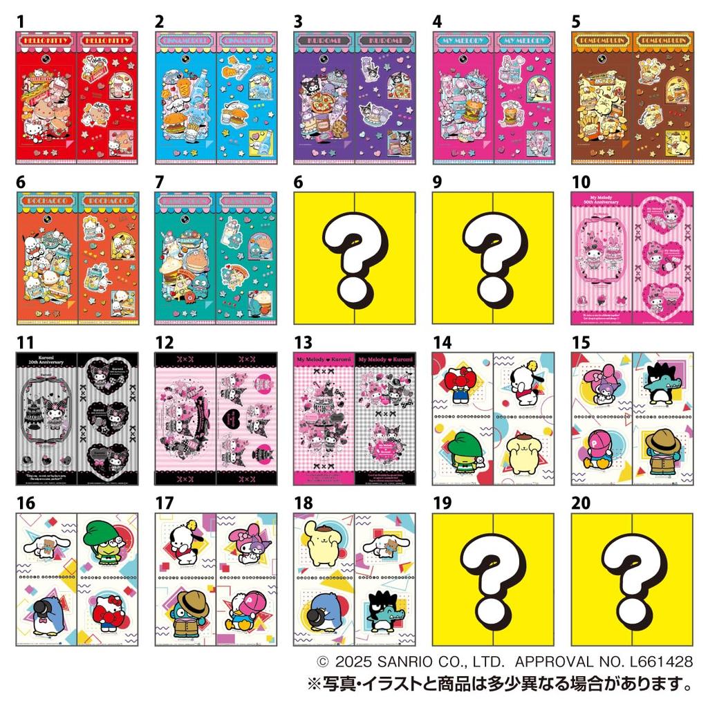 TAKARATOMY Sanrio Characters Characterable Stickers 5 Strawberry Flavored Toy Set of A.R.T.S. Vol. Gum/Candy [Box 20]