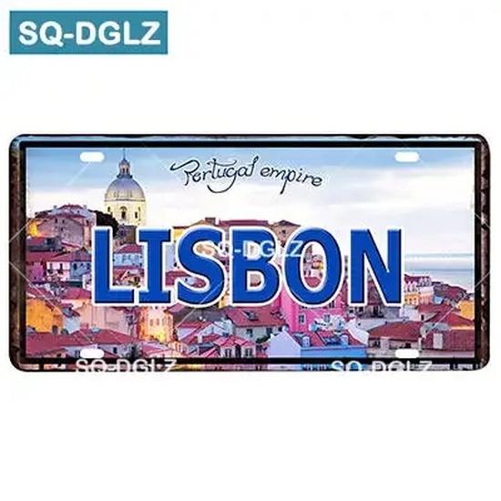 BARCELONA City License Plate Vintage Metal Tin Sign for Bar Home Wall Decor