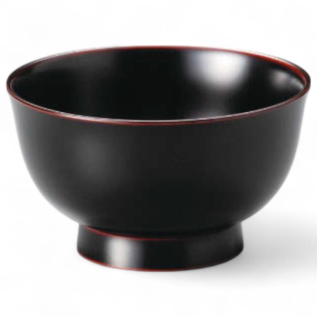 Set of 5 Lacquerware Made in J-kitchens Bowls, Hand-Painted, Japan, PID-527711