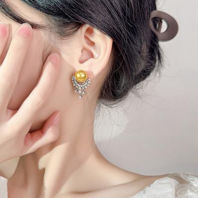 Schmuck Ohrringe Perle Damen Leichter Luxus High-End Spitze Quastenohrringe Schmuckwaren