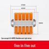 6-Square Quick Press-Type Wire Connector, High-Power, 12-Position Terminal