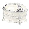 White Color Antique Jewelry Organizer Oval Shape Enamel Jewelry Box  For Earrings