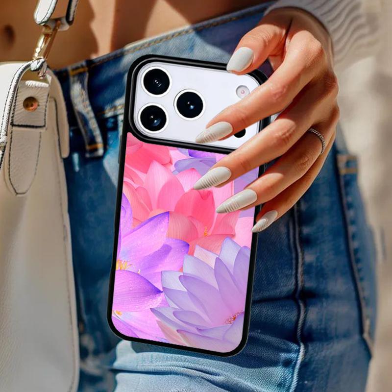 Lotus Flower Phone Case For iPhone 17 Air 14 15 13 12 Max Cover For Apple 16e 11 Pro Max Plus Coque
