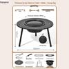Outdoor Portable BBQ Grill and Fire Pit Tea Table