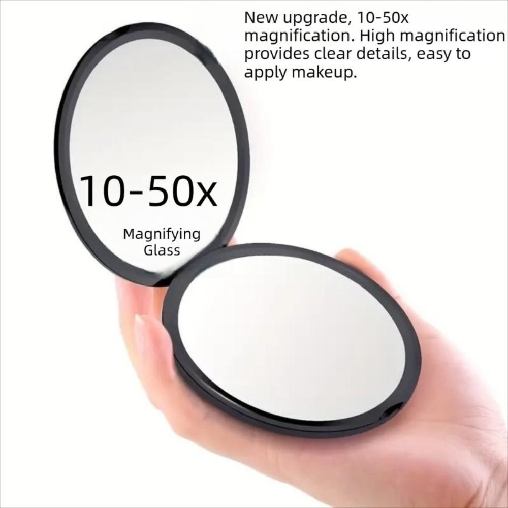 10-50x Magnification Folding Magnifying Makeup Mirror Double Sided Compact Pocket Mirror Women