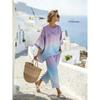 11161D printed bohemian round neck casual suit women's short-sleeved trousers two-piece set