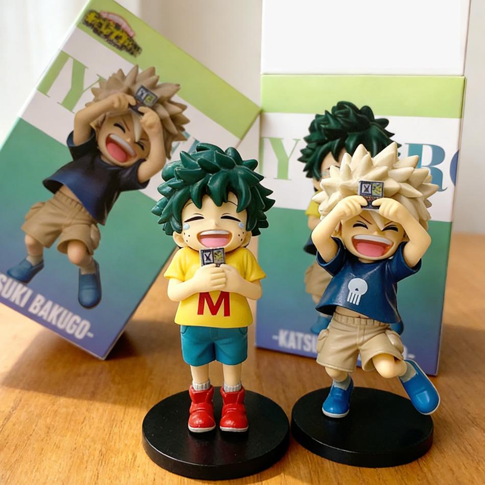 12cm Hot My Hero Academia Childhood Izuku Midoriya Childhood Katsuki Bakugo Figure Model Decoration Doll Gift