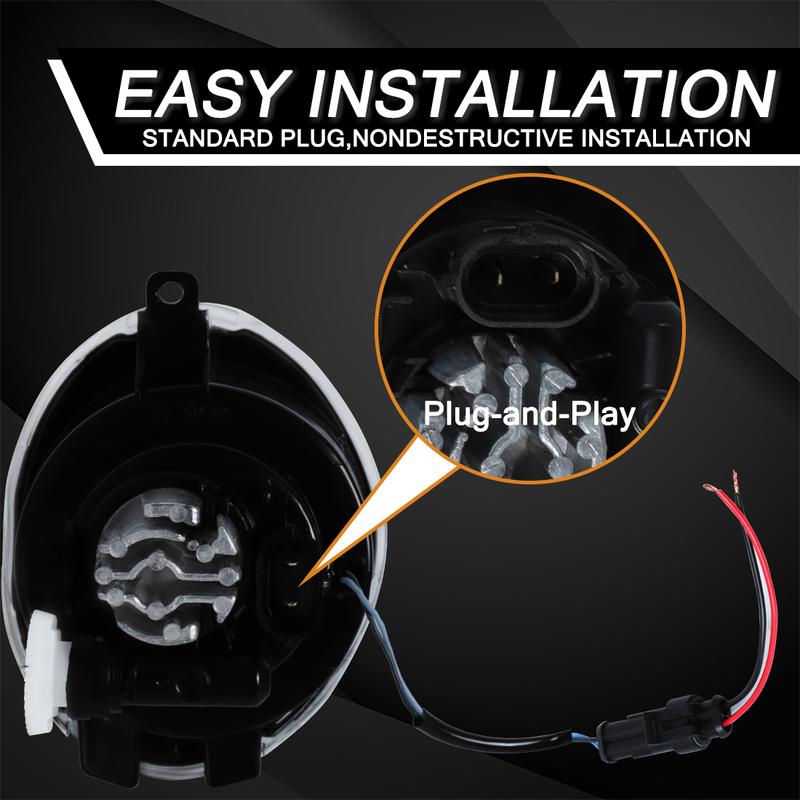 2PCS Foglight Cover For BMW E46 M3 2001- 2006 LED Fog Lamp Headlight Front Bumper Foglight Cover Dual Holes