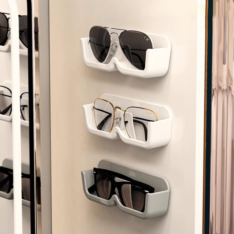 1 Pcs Eyeglasses Organizer Rack Wall Mounted Sun-Glasses Display Holder Wardrobe Decoration Storage Box Sunglass Organizer