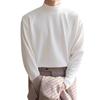 Men's Thermal High-Neck Base Layer Top, Velvet-Lined, Thick, Loose, Warm Inner Wear for Students