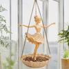 Decorative Bird Feeder for Yard Ballet Dancer Hanging Feeder, Outdoor Resin Ballerina Planter, Vintage Unique Garden Decor Gift Dancing Girl