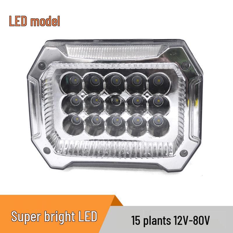 Universal Electric Tricycle LED Headlight: Super Bright, Waterproof, 12v-80v Round Accessory