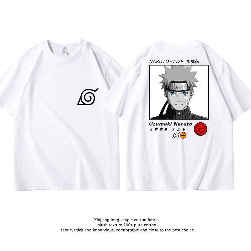 White Childrens Tshirt Naruto Kakashi Naruto Uchiha Itachi Sasuke Pure Cotton Doublesided Printed Parentchild Casual Tshirt