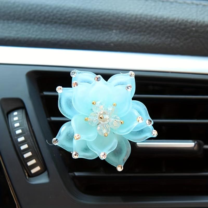 

1PC Car mounted fragrance air conditioner air outlet water drill lotus flower car interior fragrance accessories car