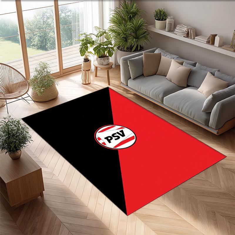 PSV Eindhoven FC Soccer Football Pattern Soft Area Rug Non Slip Indoor Floor Carpet Sports Decor Mat for Bedroom