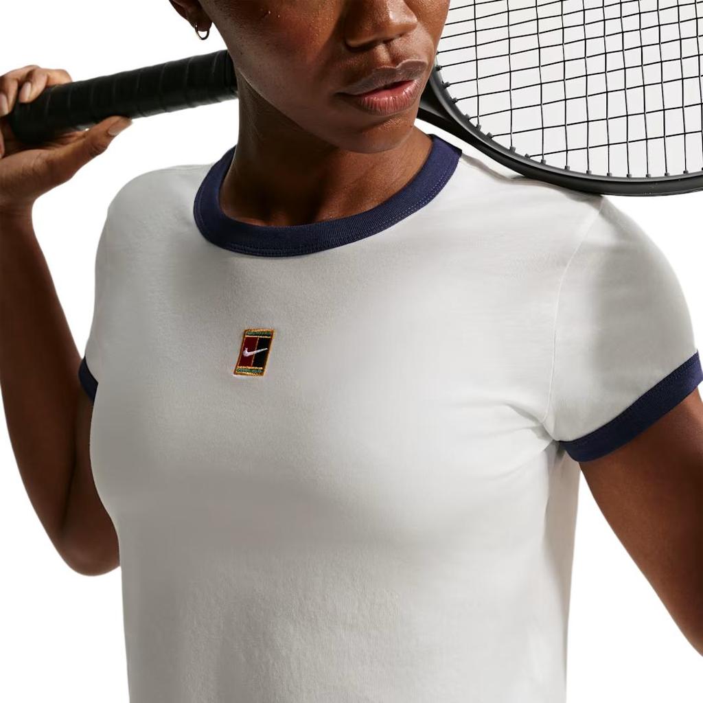 Nike Heritage Logo Cropped Short Sleeve Tennis Top Women tops IH5059-133