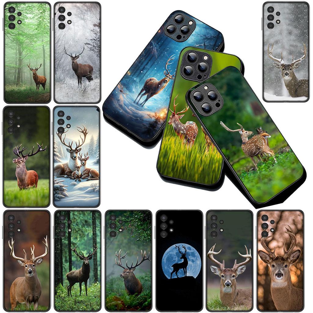 Cover for Samsung Galaxy S10 S8 S9 Plus A33 A34 A31 70 A71 A72 Note 20 9 8 S10E Casing Phone Case Forest Deer Hunting buck