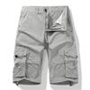 Summer Men's Cargo Shorts Loose Casual Below Knee Pants Elastic Waist Outdoor Jogging Cotton Knee Length Pants