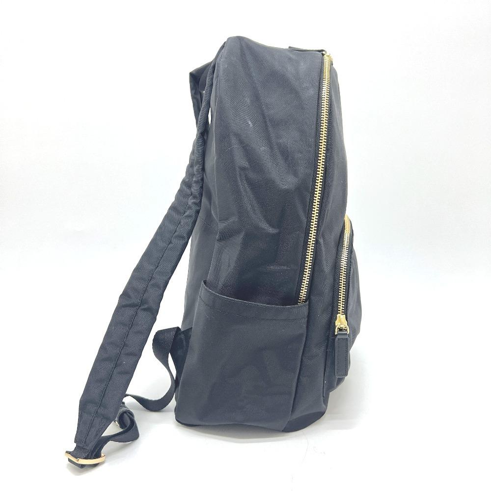 Agnes B. FT03A-07 Logo Bag Backpack GoldHardware Backpack Nylon Black
