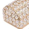 Crystal Jewelry Box Treasure with Lid Trinket Organizer Holder for Bedroom Tabletop Wedding