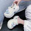 Fashion Colorful Bowknot Chunky Platform Garden Shoes Women Hollow Out Thick Bottom Clogs Sandals Woman Non Slip Summer Beach Slippers