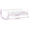VidaXL Lit de repos gris foncé 80x200 cm tissu 354157
