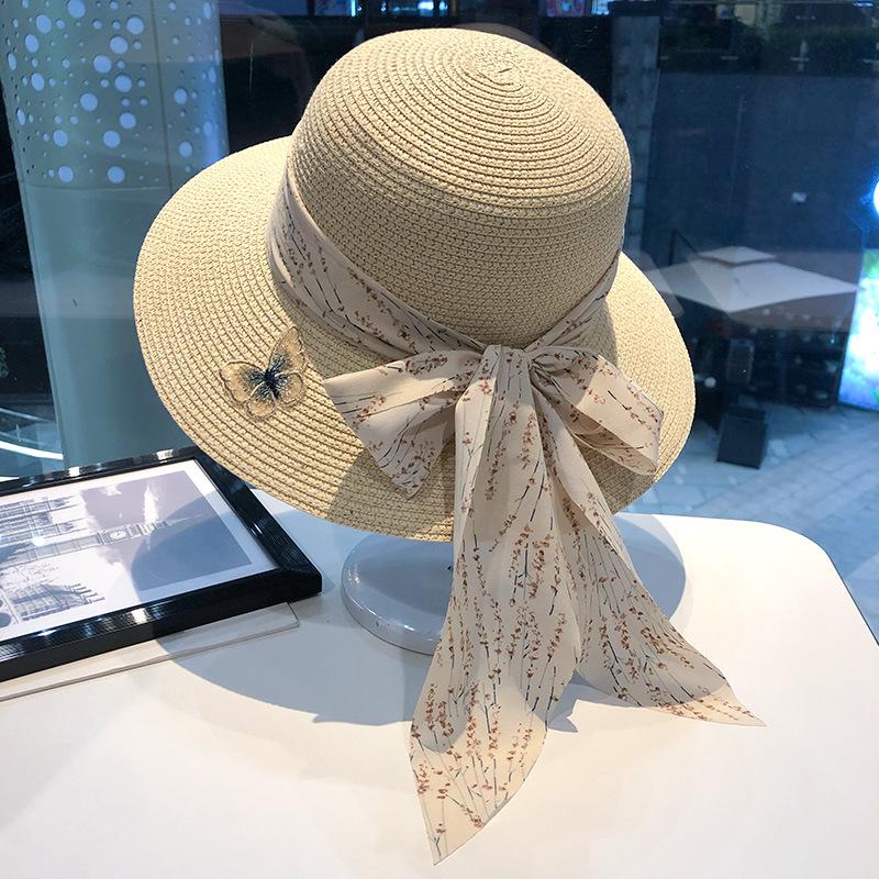 2025 New Spring and Summer Straw Hat Comfortable Women's Beach Hat Straw Braid Hot Selling Bow Sun Hat Sunshade Hat
