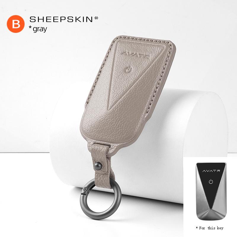 Universal Goat Leather Key Case for Avita 12, Avita 11 NFC Card, and Avita 07 MAX - Premium Key Cover Keybag Keychain