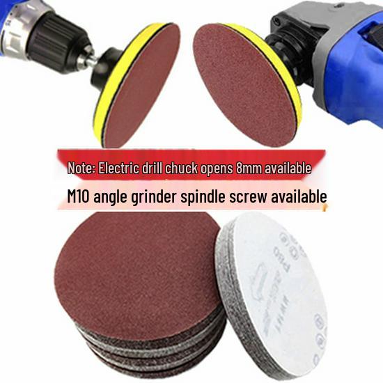 3-inch Self-Adhesive Sandpaper Discs, Flocked for Woodworking and Drill Polishing, 75mm