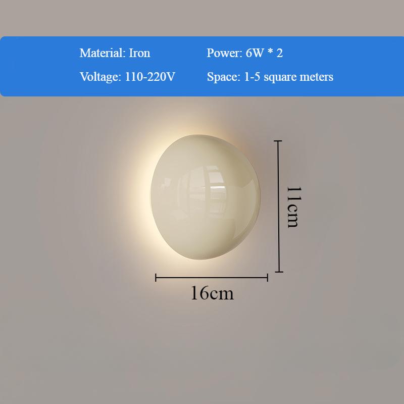 

Современный простой романтический стиль настенные светильники из гальки скандинавский домашний декор коридор балкон прикроватная тумбочка настенный светильник светодиодный с регулировкой яркости tri colored light бежевый