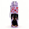 1PC Dachshund Dog With Heart Balloon Print 750ml Color Plastic Sports Water Bottle Leakproof Flip Straw Lid Suitable for Sports Office Home Use