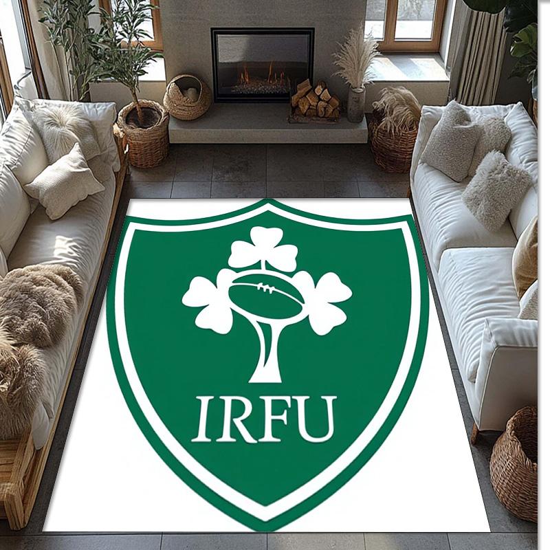 Ireland Rugby Crystal Velvet Carpet Soft Anti?Slip Floor Mat Comfortable Home Living Room Bedroom Decor Rug