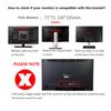 14-24" Desktop Monitor Holder with VESA Hole Folding TV Screen Stand Screen Mount Support Metal Bracket for Office Home School