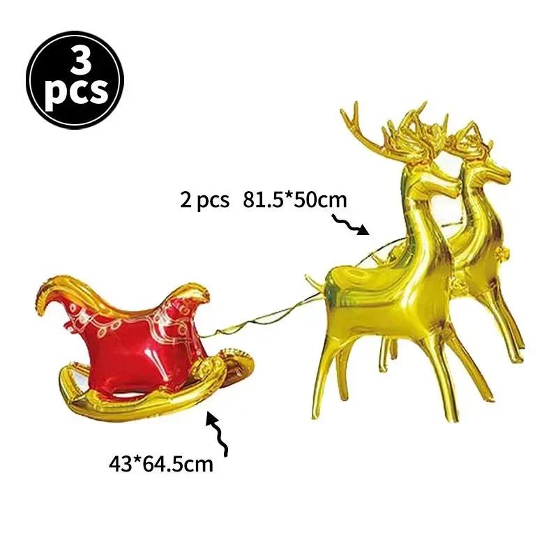 Große Weihnachtsballons Weihnachtsmann Schneemann Elch Strumpf Folienballon Weihnachtsdekorationen für Zuhause Navidad Neu