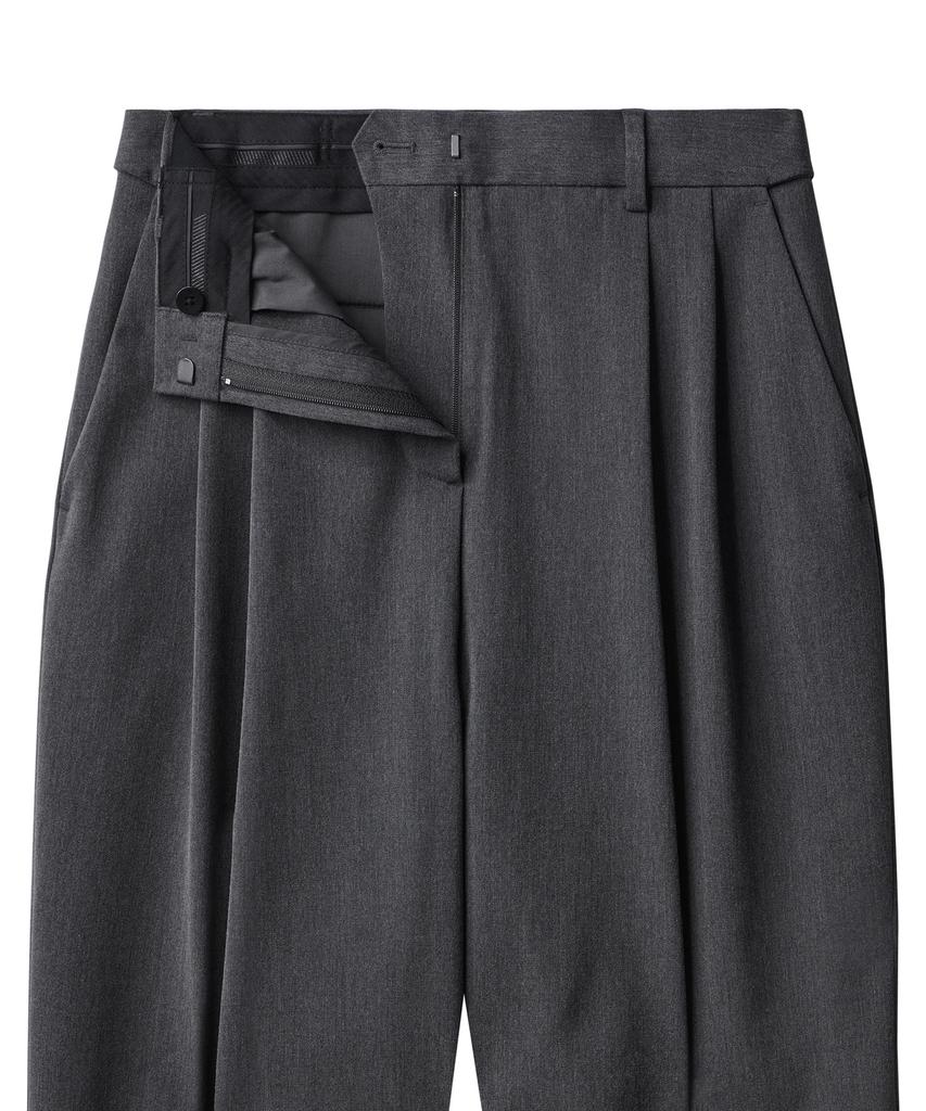 MUSINSA STANDARD WOMAN Women'S High-Waisted Wide Hidden Banding Slacks [Medium Gray]