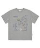 PAGESIISII Line Hand-Drawing Print Short Sleeve T-Shirt Black