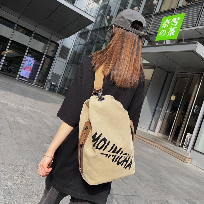 New breast bag men's personality trendy cool shoulder bag outdoor casual canvas small satchel retro versatile men's messenger bag