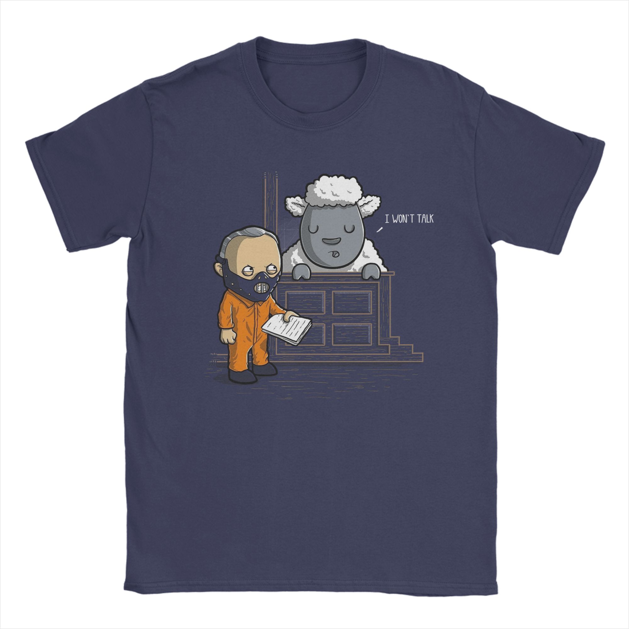 

The Silence of the Lambs T Shirt Mens Cotton Leisure TShirts Round Collar Tee Shirt Short Sleeve Tops Printing 4XL