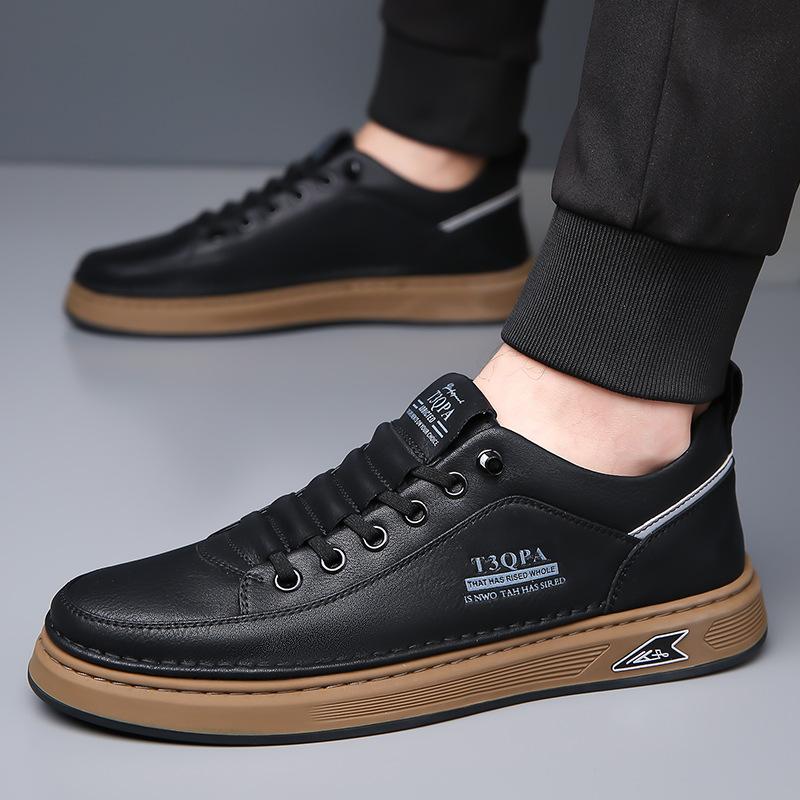 

Board shoes men s autumn new Korean version men s shoes casual versatile trend shoes men s non-slip breathable soft-soled casual shoes 44 чёрный